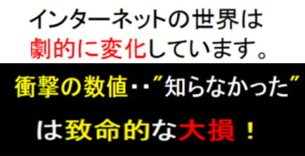 インターネットの世界は劇的に変る